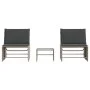 Sun loungers with table 2 units light gray synthetic rattan by , Loungers - Ref: Foro24-368427, Price: 183,59 €, Discount: %