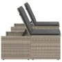 Sun loungers with table 2 units light gray synthetic rattan by , Loungers - Ref: Foro24-368427, Price: 183,59 €, Discount: %