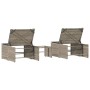 Sonnenliegen mit Tisch 2 Einheiten hellgraues synthetisches Rattan von , Liegen - Ref: Foro24-368427, Preis: 187,47 €, Rabatt: %