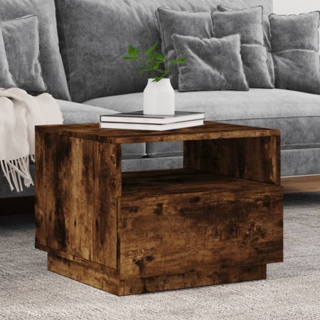 Couchtisch mit LED-Leuchten, geräucherte Eiche, 50 x 49 x 40 cm von , Couchtisch - Ref: Foro24-839830, Preis: 53,43 €, Rabatt: %