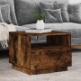 Mesa de centro con luces LED roble ahumado 50x49x40 cm de , Mesas de centro - Ref: Foro24-839830, Precio: 53,36 €, Descuento: %