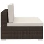 4-teilige Gartensofagarnitur und braune synthetische Rattankissen von vidaXL, Gartensets - Ref: Foro24-47269, Preis: 342,89 €...