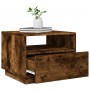 Mesa de centro con luces LED roble ahumado 50x49x40 cm de , Mesas de centro - Ref: Foro24-839830, Precio: 53,36 €, Descuento: %