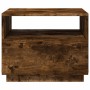 Mesa de centro con luces LED roble ahumado 50x49x40 cm de , Mesas de centro - Ref: Foro24-839830, Precio: 53,36 €, Descuento: %
