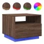 Coffee table with LED lights oak brown 50x49x40 cm by , Coffee table - Ref: Foro24-839832, Price: 67,83 €, Discount: %