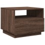 Mesa de centro con luces LED marrón roble 50x49x40 cm de , Mesas de centro - Ref: Foro24-839832, Precio: 68,78 €, Descuento: %
