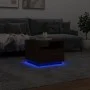Coffee table with LED lights oak brown 50x49x40 cm by , Coffee table - Ref: Foro24-839832, Price: 67,83 €, Discount: %