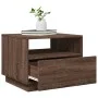 Coffee table with LED lights oak brown 50x49x40 cm by , Coffee table - Ref: Foro24-839832, Price: 67,83 €, Discount: %