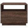 Mesa de centro con luces LED marrón roble 50x49x40 cm de , Mesas de centro - Ref: Foro24-839832, Precio: 68,78 €, Descuento: %