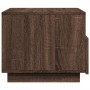 Mesa de centro con luces LED marrón roble 50x49x40 cm de , Mesas de centro - Ref: Foro24-839832, Precio: 68,78 €, Descuento: %