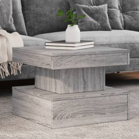 Coffee table with LED lights Sonoma gray 50x50x40 cm by , Coffee table - Ref: Foro24-839845, Price: 78,80 €, Discount: %