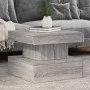 Coffee table with LED lights Sonoma gray 50x50x40 cm by , Coffee table - Ref: Foro24-839845, Price: 77,59 €, Discount: %