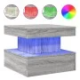 Mesa de centro con luces LED gris Sonoma 50x50x40 cm de , Mesas de centro - Ref: Foro24-839845, Precio: 77,59 €, Descuento: %