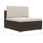 4-piece garden sofa set and brown synthetic rattan cushions by vidaXL, Garden sets - Ref: Foro24-47269, Price: 346,96 €, Disc...