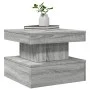 Coffee table with LED lights Sonoma gray 50x50x40 cm by , Coffee table - Ref: Foro24-839845, Price: 77,59 €, Discount: %