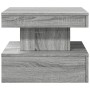 Coffee table with LED lights Sonoma gray 50x50x40 cm by , Coffee table - Ref: Foro24-839845, Price: 78,80 €, Discount: %