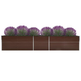 Brown galvanized steel flower bed 400x80x45 cm by vidaXL, Pots and planters - Ref: Foro24-47058, Price: 87,85 €, Discount: %