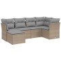 Garden sofa set with beige cushions mix 6 pieces PE rattan by , Garden sets - Ref: Foro24-3263175, Price: 374,42 €, Discount: %