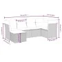 Gartensofa-Set mit beigem Kissenmix, 6-teilig, PE-Rattan von , Gartensets - Ref: Foro24-3263175, Preis: 369,32 €, Rabatt: %