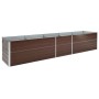Braunes Blumenbeet aus verzinktem Stahl, 400 x 80 x 45 cm von vidaXL, Töpfe und Pflanzgefäße - Ref: Foro24-47058, Preis: 87,8...