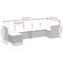 7-teiliges Gartensofa-Set mit grauen PE-Rattan-Kissen von , Gartensets - Ref: Foro24-3263196, Preis: 405,20 €, Rabatt: %