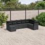 8-teiliges Gartensofa-Set und schwarze synthetische Rattankissen von , Gartensets - Ref: Foro24-3263271, Preis: 507,79 €, Rab...