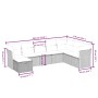 8-teiliges Gartensofa-Set und schwarze synthetische Rattankissen von , Gartensets - Ref: Foro24-3263271, Preis: 507,79 €, Rab...