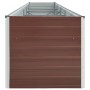 Braunes Blumenbeet aus verzinktem Stahl, 400 x 80 x 45 cm von vidaXL, Töpfe und Pflanzgefäße - Ref: Foro24-47058, Preis: 87,8...