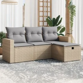 Garden sofa set with beige cushions mix 4 pieces PE rattan by , Garden sets - Ref: Foro24-3263445, Price: 250,31 €, Discount: %