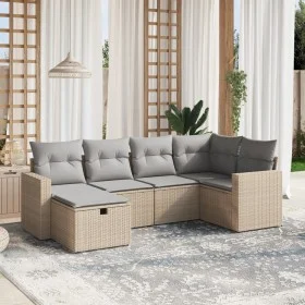 Garden sofa set with beige cushions mix 6 pieces PE rattan by , Garden sets - Ref: Foro24-3263485, Price: 378,56 €, Discount: %