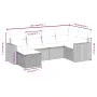 Gartensofa-Set mit beigem Kissenmix, 6-teilig, PE-Rattan von , Gartensets - Ref: Foro24-3263485, Preis: 378,56 €, Rabatt: %