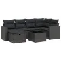 7-piece garden dining set and black synthetic rattan cushions by , Garden sets - Ref: Foro24-3263491, Price: 451,85 €, Discou...