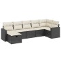 7-piece garden dining set and black synthetic rattan cushions by , Garden sets - Ref: Foro24-3263502, Price: 393,02 €, Discou...