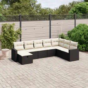 8-piece garden sofa set and black synthetic rattan cushions by , Garden sets - Ref: Foro24-3263582, Price: 456,50 €, Discount: %