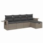 Garden sofa set with cushions 5 pieces gray synthetic rattan by , Garden sets - Ref: Foro24-3263776, Price: 300,08 €, Discoun...