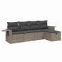 Garden sofa set with cushions 5 pieces gray synthetic rattan by , Garden sets - Ref: Foro24-3263776, Price: 296,28 €, Discoun...