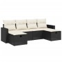 6-piece garden sofa set and black synthetic rattan cushions by , Garden sets - Ref: Foro24-3263542, Price: 332,54 €, Discount: %