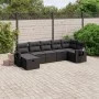 Set de comedor de jardín 7 pzas y cojines ratán sintético negro de , Conjuntos de jardín - Ref: Foro24-3263811, Precio: 479,1...