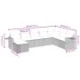 8-teiliges Gartensofa-Set und schwarze synthetische Rattankissen von , Gartensets - Ref: Foro24-3263891, Preis: 533,80 €, Rab...