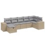 Garden sofa set with beige cushions mix 7 pieces PE rattan by , Garden sets - Ref: Foro24-3264455, Price: 451,83 €, Discount: %