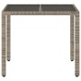Gartentisch Glasoberfläche PE Rattan grau 90x90x75 cm von , Gartentische - Ref: Foro24-365526, Preis: 106,10 €, Rabatt: %