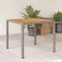 Mesa de jardín superficie madera acacia ratán gris 90x90x75 cm de , Mesas de jardín - Ref: Foro24-365530, Precio: 130,24 €, D...