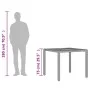 Garden table gray rattan acacia wood surface 90x90x75 cm by , Garden tables - Ref: Foro24-365530, Price: 130,24 €, Discount: %