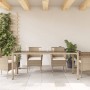 Gartentisch Glasoberfläche PE Rattan Beige 190x90x75 cm von , Gartentische - Ref: Foro24-365539, Preis: 191,95 €, Rabatt: %