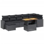 8-teiliges Gartensofa-Set und schwarze synthetische Rattankissen von , Gartensets - Ref: Foro24-3264730, Preis: 480,87 €, Rab...