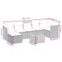 8-piece garden sofa set and black synthetic rattan cushions by , Garden sets - Ref: Foro24-3264730, Price: 493,66 €, Discount: %