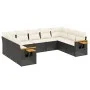 8-piece garden sofa set and black synthetic rattan cushions by , Garden sets - Ref: Foro24-3227113, Price: 546,22 €, Discount: %