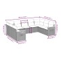 8-teiliges Gartensofa-Set und schwarze synthetische Rattankissen von , Gartensets - Ref: Foro24-3227113, Preis: 524,95 €, Rab...