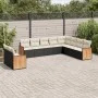 Set de sofás de jardín 10 pzas cojines ratán sintético negro de , Conjuntos de jardín - Ref: Foro24-3227792, Precio: 615,41 €...