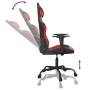 Silla gaming de masaje cuero sintético negro y rojo